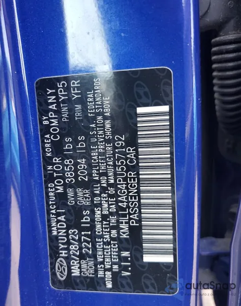 2023 Hyundai Elantra Se z USA, uszkodzony, nr VIN KMHLL4AG4PU557192